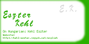 eszter kehl business card